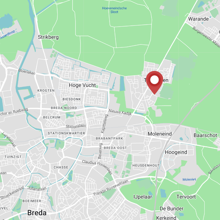 Kaart met locatie RT Vooruit